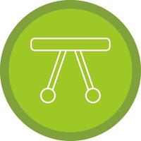 Swinging Cradle Line Multi Circle Icon vector