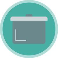 Pot Flat Multi Circle Icon vector