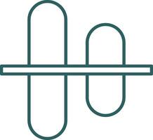 Vertical Align Centre Line Gradient Round Corner Icon vector