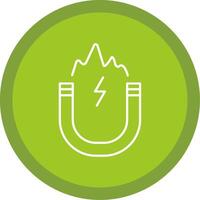 Electromagnetic Line Multi Circle Icon vector