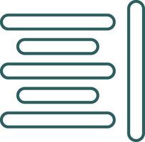 Horizontal Align Line Gradient Round Corner Icon vector