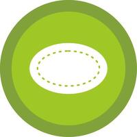 oval glifo multi circulo icono vector