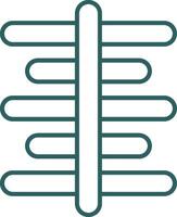 Center Align Line Gradient Round Corner Icon vector