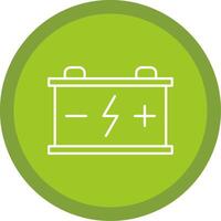 Battery Line Multi Circle Icon vector