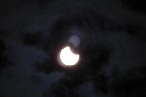 Partial Solar Eclipse In Pensacola Florida On October 17th 2023 Using A Cannon Rebel TS Dark Lens photo