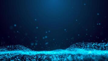 resumen azul tecnología partículas ola digital antecedentes foto