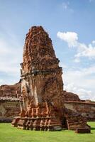 Wat Mahathat ancient at historical park at Ayutthaya Historical Park, Phra Nakhon Si Ayutthaya Province, Thailand photo