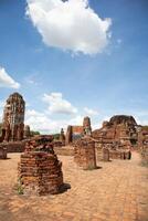 Wat Mahathat ancient at historical park at Ayutthaya Historical Park, Phra Nakhon Si Ayutthaya Province, Thailand photo