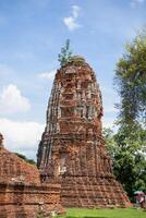 wat mahathat antiguo a histórico parque a ayutthaya histórico parque, phra nakhon si ayutthaya provincia, Tailandia foto