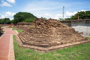 wat mahathat antiguo a histórico parque a ayutthaya histórico parque, phra nakhon si ayutthaya provincia, Tailandia foto