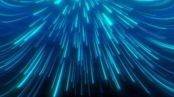 abstract blue digital flowing warp light speed background photo