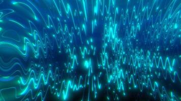 abstract blue digital flowing warp light speed background photo