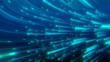 abstract blue digital flowing warp light speed background photo