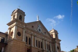 San Jose de Pacora church at the central square of the small town of Pacora in Colombia photo