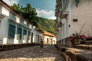 Beautiful antique streets of the Heritage Town of Honda located in the department of Tolima in Colombia photo