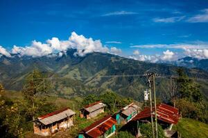 The amazing landscapes of the Central Ranges on the ascent to the High of Letters between the cities of Fresno and Manizales in Colombia photo