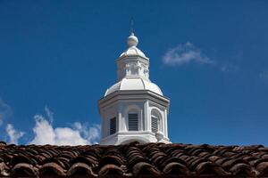 Historic Minor Basilica of the Immaculate Conception inaugurated in 1874 in the heritage town of Salamina in the department of Caldas in Colombia photo