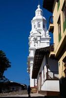 Beautiful sunny day at the heritage town of Salamina located at the Caldas department in Colombia. photo
