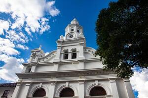 Historic Minor Basilica of the Immaculate Conception inaugurated in 1874 in the heritage town of Salamina in the department of Caldas in Colombia photo