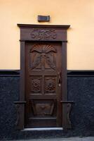 detalle de un hermosa fachada de el casas a el histórico céntrico de el patrimonio pueblo de salamina situado a el caldas Departamento en Colombia. foto