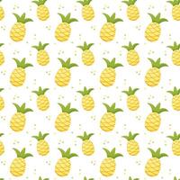 Seamless Pattern with Pineapples. illustration. summer time vector