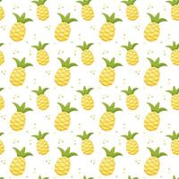 Seamless Pattern with Pineapples. illustration. summer time vector