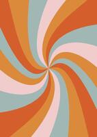 Wavy liquid rainbow retro colors background. Trendy 60s 70s backdrop design. vector