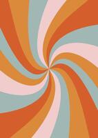 Wavy liquid rainbow retro colors background. Trendy 60s 70s backdrop design. vector