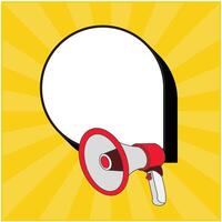 design of speech bubble clip art image coming out of a megaphone vector