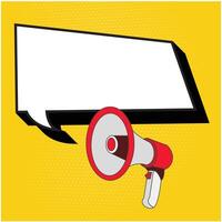 design of speech bubble clip art image coming out of a megaphone vector