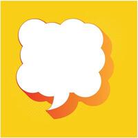 speech bubble clip art image design with red yellow gradient shadow vector