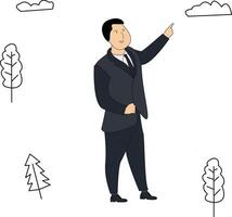 illustration of a businessman greeting vector