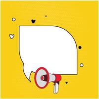 design of speech bubble clip art image coming out of a megaphone vector