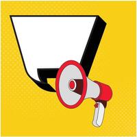 design of speech bubble clip art image coming out of a megaphone vector