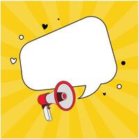 design of speech bubble clip art image coming out of a megaphone vector