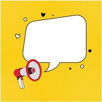 design of speech bubble clip art image coming out of a megaphone vector