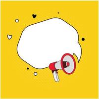 design of speech bubble clip art image coming out of a megaphone vector