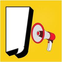 design of speech bubble clip art image coming out of a megaphone vector