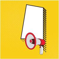 design of speech bubble clip art image coming out of a megaphone vector