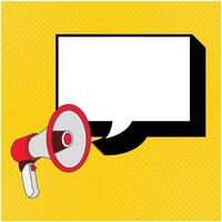 design of speech bubble clip art image coming out of a megaphone vector