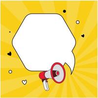 design of speech bubble clip art image coming out of a megaphone vector