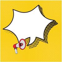 design of speech bubble clip art image coming out of a megaphone vector