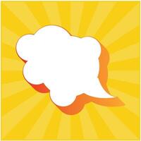 speech bubble clip art image design with red yellow gradient shadow vector