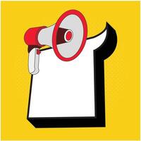 design of speech bubble clip art image coming out of a megaphone vector