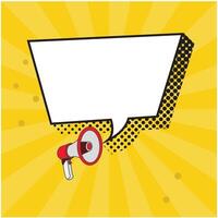 design of speech bubble clip art image coming out of a megaphone vector