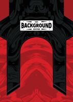 Football uniform idea, elegant combination of red and black, ready to print vector