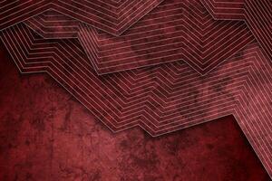 Dark red grunge background with white curved lines vector