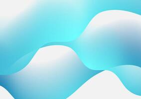 Light blue smooth glossy waves abstract background vector