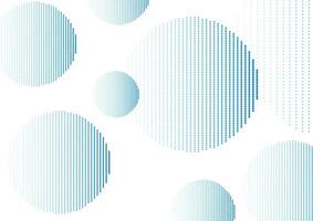 Abstract blue dotted circles pattern geometric background vector