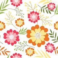 Abstract flower background design floral border frame vector